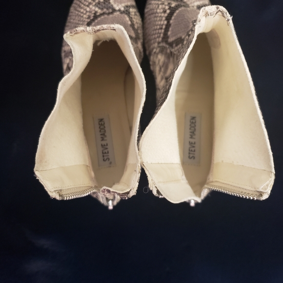 Steve Madden leather python snake print bootie sz 8.5 - Picture 4 of 6